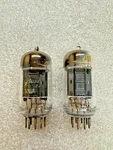 1953 Sylvania JHS-12AU7 Black Plate Low Noise Matching Pair Preamp Tubes. Fixed Price $50.00.