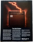 Roland The Bolt 60 Guitar Amplifiers Amps Orig 1980 Print Advert Poster Pinup. Fixed Price $8.99.