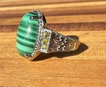 Malachite Ring Sz 8.25 - 316L 55 Stainless Steel Vintage Western. Fixed Price $20.00.