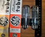 2 Strong Nos Ge 6BX7GT Tubes - 1 Black Plate & Gray. Fixed Price $34.99.
