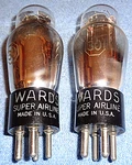 2 Wards Super Airline Type 30 Vacuum Tubes - 1940'S Triodes For Vintage Radios. Fixed Price $40.00.