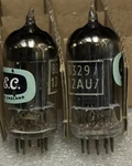 Rare Pair Nos Gec Osram B329 12AU7 ECC82 British Tubes Black Plate Square Getter. Fixed Price $595.00.