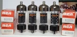 Matched Set Of 4 Nos 1966 Rca 6CD6GA Power Tubes, Black Plate, Same Code Nr. Fixed Price $30.00.
