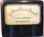 General Electric Type AO-58 4.5" Panel Meter 0-100 A.c. Amperes. Fixed Price $13.57.