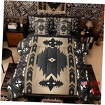 Western Size Bed Sheets And Comforter Set, Boho Decor Aztec 7 Full Dark Brown. Fixed Price $109.25.
