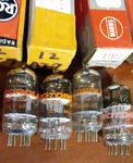 4 Nice Motorola 12AT7 / ECC81 Tubes Red Label Gray Plates Tested Good. Fixed Price $25.98.