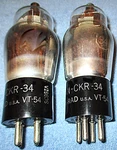 2 Nos Ken-rad Jan Ckr 34 VT-54 Vacuum Tubes 1945 Pentodes For Am Radios. Fixed Price $20.00.