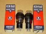 Pair Nos Ken-rad Type Audio Output TUBES-1947-TV-7 Tested Excellent. Fixed Price $49.99.