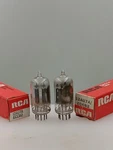 Strong Pair Rca 12AU7A Clear Top Long Grey Plates Side Get Serious Tubes D827. Fixed Price $40.00.
