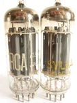 2 Matched 1960'S Sylvania 6CG7 Tubes - Gray Plates, Silver Shield, Top Getter. Fixed Price $39.95.