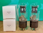 Pair Of Raytheon #45 Engraved Base Vacuum Tubes #2. Fixed Price $200.00.