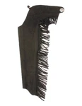 Tough Western Chaps Youth Synthetic Equitation Fringe Black 63-316. Fixed Price $89.83.