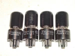 4 X 6V6GT Tung-sol /emerson Tubes *black Glass*very Strong Matched QUAD*#11. Fixed Price $120.00.
