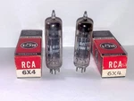 1957/1958 Rca 6X4 EZ90 Rectifier Tubes, Matched Pair, Tested, Nos/nib. Fixed Price $48.00.