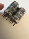 Ge Pair - 6DJ8 ECC88 1960'S Gray Glass Nos Preamp Vacuum Tubes. Fixed Price $88.88.