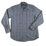 Stetson Shirt Mens Xl Blue Plaid Long Sleeve Western Snap Pockets Cowboy. Fixed Price $29.99.