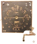 Vintage Zenith 10-S-669: Gold & Black Faceplate W/ Changing Graphics Pilots. Fixed Price $30.00.