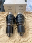 Brimar CV1947 6L6G KT66 Brown Base Black Glass Getter Nos Matched Pair. Fixed Price $550.00.