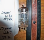 Strong Magnavox Short Gray Plate Getter 12AU7 ECC82 Tube - 94/92. Fixed Price $11.89.