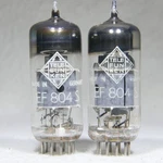 Matched Pair Telefunken EF804S Gray Plate O-getter Diamond Bottom Strong. Fixed Price $180.00.