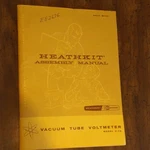 Heathkit Vacuum Tube Volt Meter V-7A Assembly Manual, Large Schematic. Fixed Price $14.95.