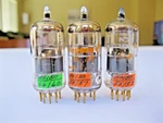 3 Amperex 6922/6DJ8 Audio Vacuum Tubes Gold Pins Gray Plate Getter TV-7 Tested. Fixed Price $70.00.