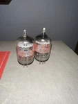 Matched Pair Ge Five-star 5654 6AK5W Red Letter Vacuum Tubes Made In Usa. Fixed Price $30.00.