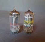 Radio Tubes Sylvania And Webcor 12AU7A Twin Triodes Tested Strong Pair. Fixed Price $16.00.
