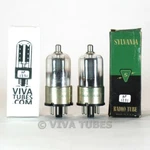 Date Matched Pair Sylvania Usa 6K5GT Grey Round Center Plate Vacuum Tubes 83%. Fixed Price $54.95.