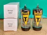 Pair Of Brimar 6057 Yellow Black Plate Square Getter 1956 Tubes - 6% Matched. Fixed Price $700.00.