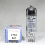 Nos/nib Mullard 6X4/EZ90 O-getter Gray Plate Rectifier Made In England 1958. Fixed Price $95.00.