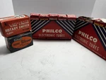 Vacuum Tube Lot Philco Boxes + Nos Calrad Transformer & Lafayette Switch. Fixed Price $19.99.