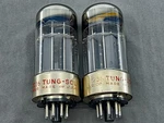 (2) Tung-sol 7236 Red Logo Mil Spec 6080 6AS7G 3X Micas Matched Codes Tests Nos. Fixed Price $199.99.