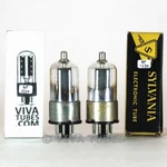 Tests Nos Matched Pair Sylvania Usa 6K5GT Grey Round Center Plate Vacuum Tubes. Fixed Price $44.95.