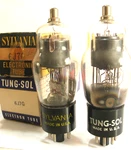 2 Matched 1950S Tung-sol/sylvania 'black Plate' 6J7G Tubes Nos New In Boxes. Fixed Price $60.00.