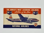 National Airlines DC-4/DC-6 Ticket Folder, 1951. Fixed Price $29.95.