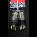 Great Matched Pair Ken Rad 6SL7GT Silver Plate Vintage Audio Vacuum Tubes K.9694. Fixed Price $59.95.