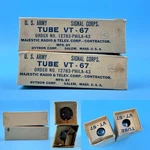 Us Army Hytron Corp. VT-67 Pair Tubes , No. 12783-PHILA-43 For Radio & Telev. Fixed Price $70.00.