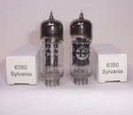 Qty 2, Vacuum Tubes, 6350 (12AU7/A) Sylvania, Fully Tested On Hickok 752A. Fixed Price $23.95.