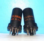 Sylvania Radio Audio Metal Amplifier Vacuum 2 Tubes Valves Tested 6J5GT. Fixed Price $15.49.