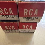 Lot Of 4: 25BQ6 Gtb 25CU6 Tubes Rca Nos TU18. Fixed Price $20.00.